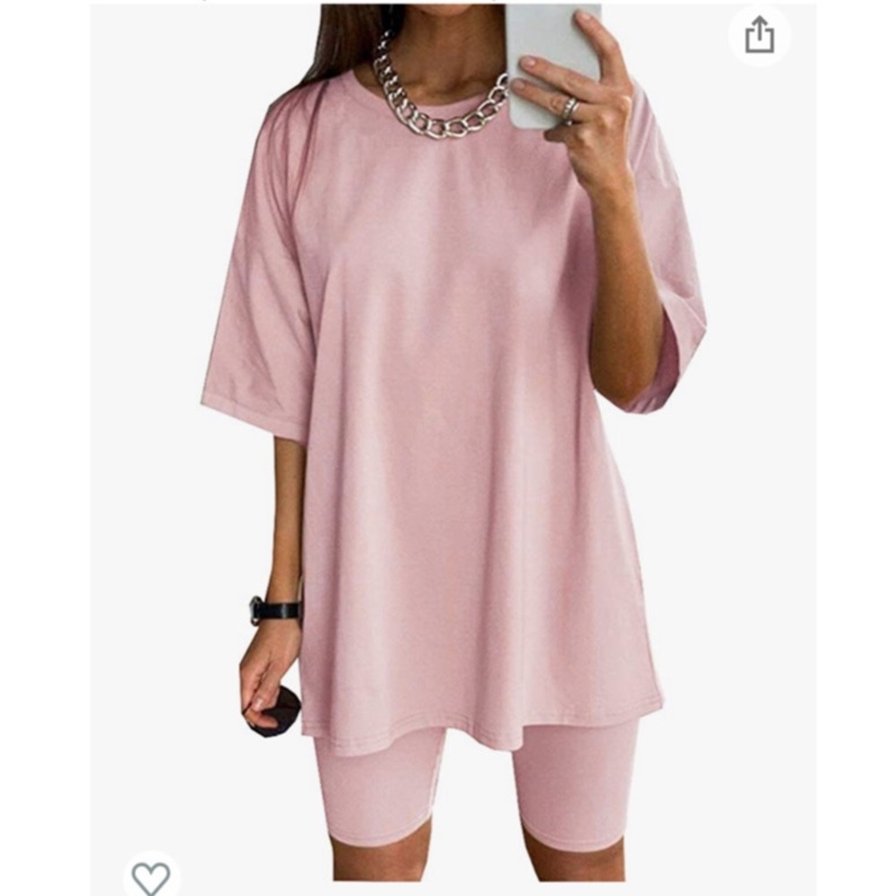 Biker Shorts & Oversized Tee